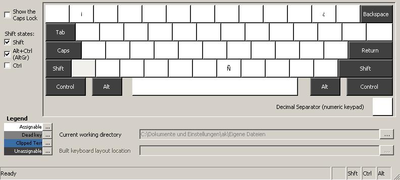 DE-ES keyboard layout