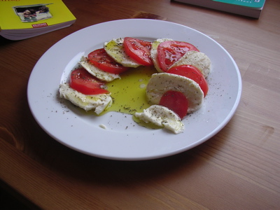 tomatoes and mozarella